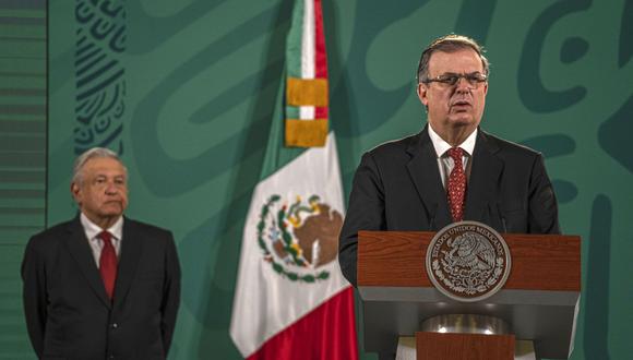 Marcelo Ebrard, ministro de Relaciones Exteriores de México, habla durante una conferencia de prensa en la Ciudad de México, México, el martes 10 de agosto de 2021.