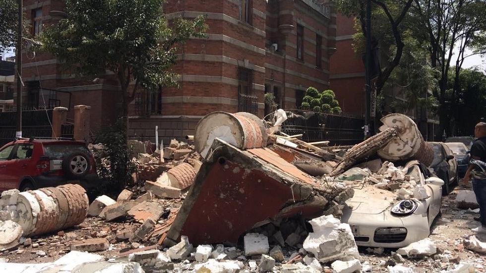 Foto 1 | El sismo ocurrió a las 13H14 locales (18H14 GMT). El Instituto Sismológico de México estimó inicialmente el terremoto en 6.8, y luego lo situó en 7.1.