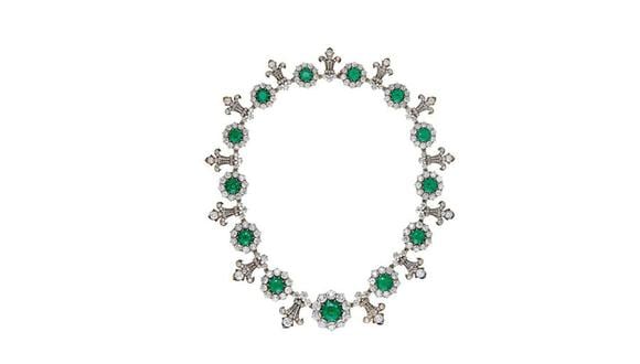Collar de esmeraldas y diamantes creado por Tiffany and Co a finales del siglo XIX. (Foto: Christie's)