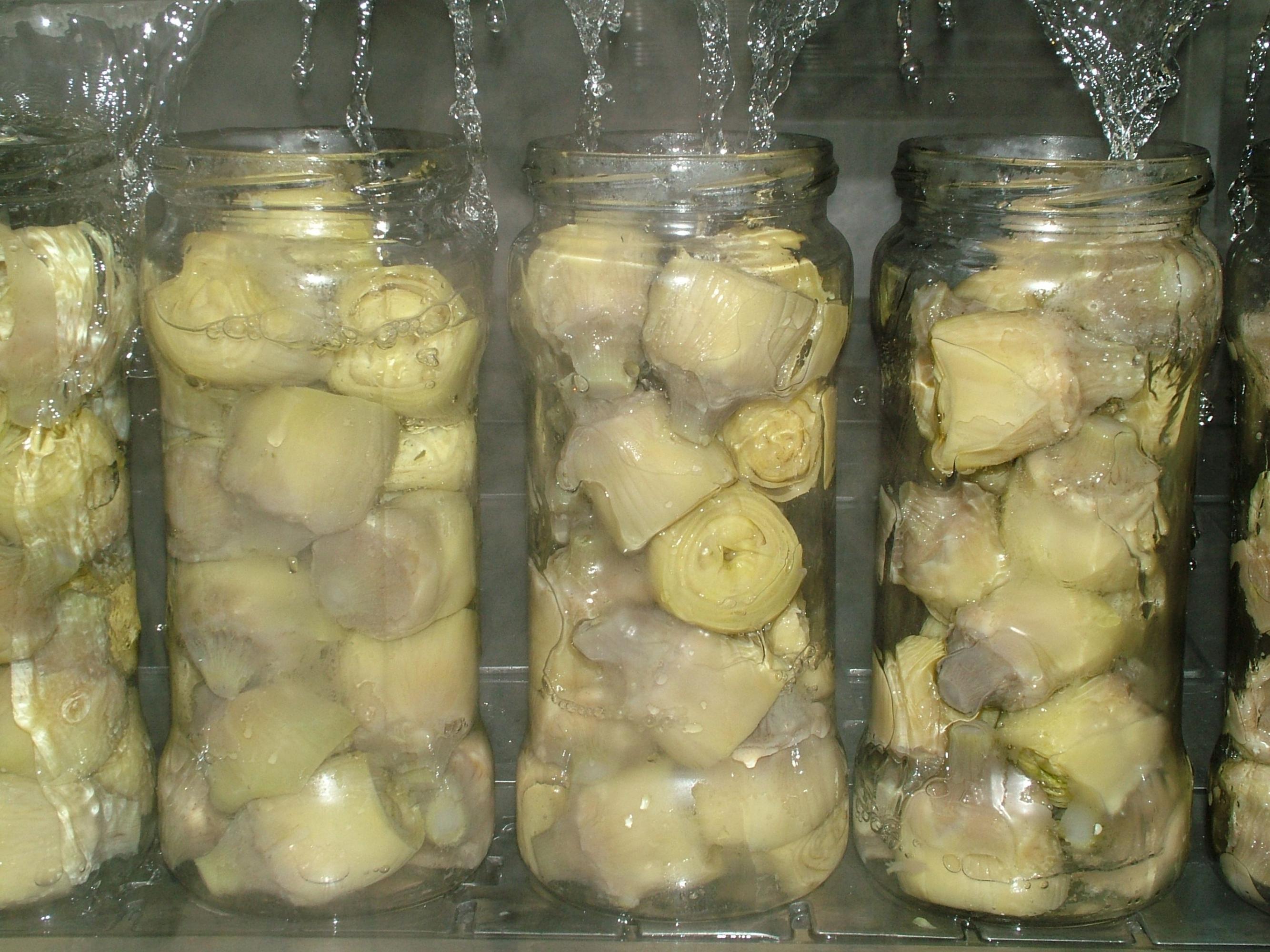 Alcachofas en conserva.