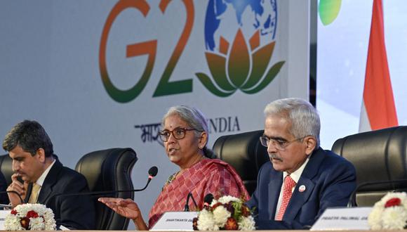 Presidencia del G20 en Bangalore el 25 de febrero de 2023. (Foto de Manjunath KIRAN / AFP)