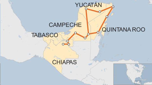 El Tren Maya cruzará selvas y reservas ambientales. (Foto: MAP, via BBC Mundo)