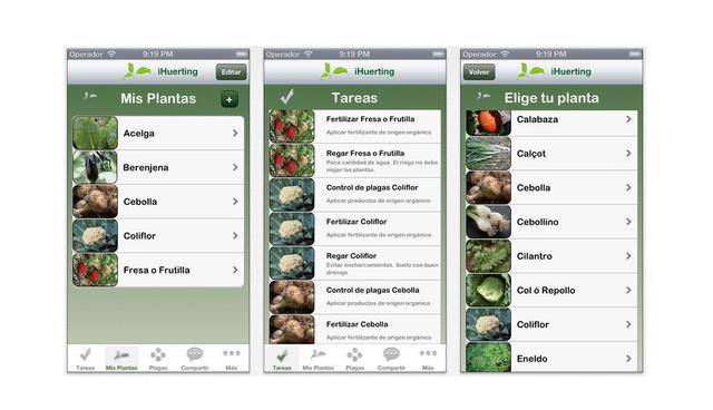 FOTO 3 | 3. iHuerting.
Nunca el mundo de los huertos ecológicos urbanos fue tan fácil. Esta app permite convertirse en un experto en el cuidado de estos lugaresdispuestos en los barrios de las ciudades.

Su uso es sencillo, consiste en una serie de alertas y mensajes que saltan automáticamente en tu móvil, recordándote las tareas que tienes que realizar, previa introducción de los elementos y plantas de los que dispone el huerto.