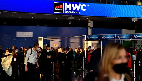El Mobile World Congress (MWC) se viene realizando este año en Barcelona, España. (Photo by Pau BARRENA / AFP).
