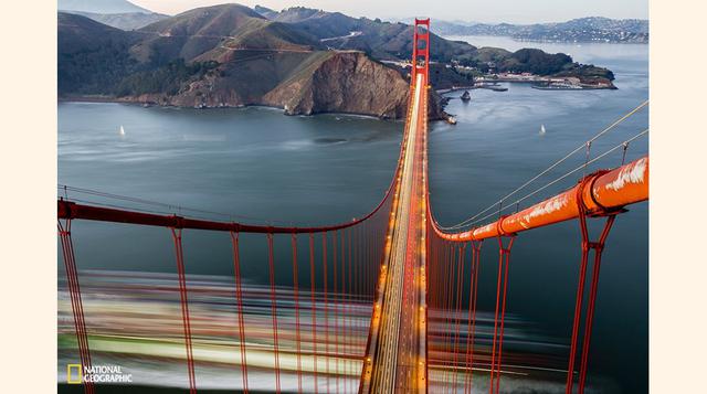 Maravillosa vista de la Torre Sur del puente Golden Gate.
