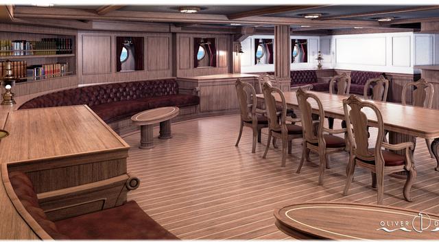 El interior de la embarcación llevará muebles y paredes elaboradas en base a madera proveniente de Madre de Dios y Pucallpa. (Foto: Oliverdesign)