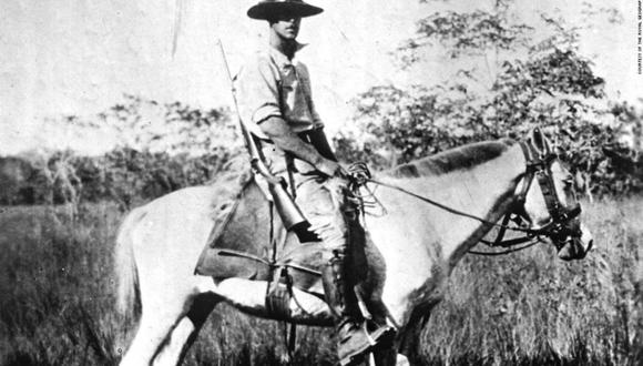Percy Fawcett en un caballo en la selva de Brasil.  (Foto: Wikicommons)