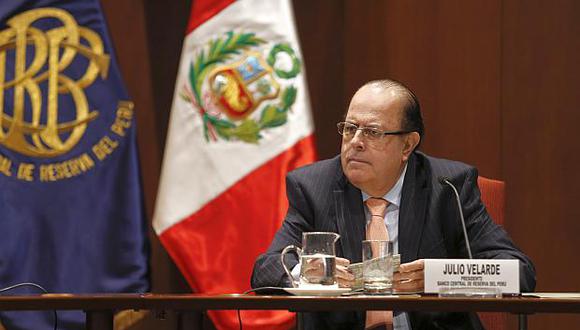 El presidente del BCR, Julio Velarde, dio a conocer las nuevas proyecciones macroeconómicas. (Foto: GEC)