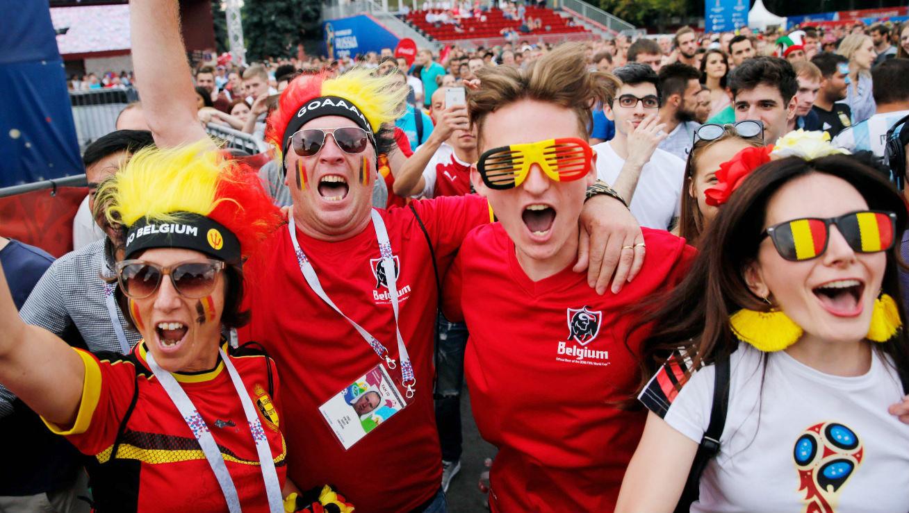 Hinchas de Bélgica.