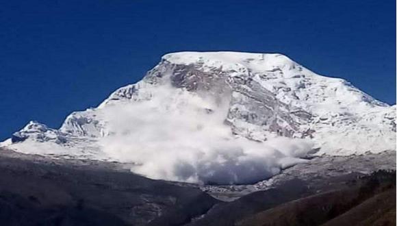 Reportan avalancha en el lado norte del nevado Huascarán