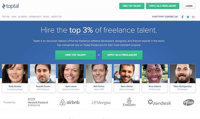 FOTO 4 | 4.- Toptal. Está dedicada a los proyectos técnicos, y para ofrecer tus servicios debes postular, ya que hacen una revisión y validación técnica de quienes desean ofrecer sus servicios. Se requiere hablar inglés (es uno de los requisitos) y actual
