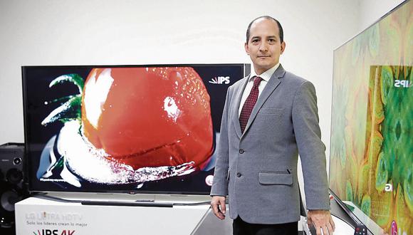 Canal. Ignacio Pinillos señaló que la venta de televisores se  concentrará después de los meses de junio y julio. (Foto: Difusión)