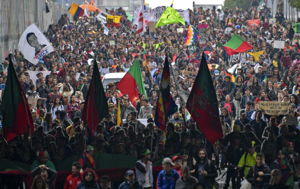 Protestas en Colombia (Foto: AFP)