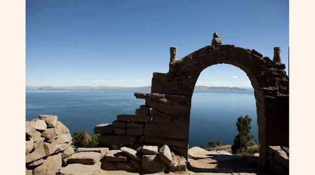 Isla de Taquile en el lago Titicaca en Puno.