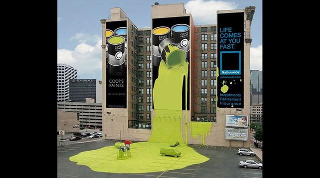 Coop’s Paints. La llamativa campaña se desarrolló en Dallas (EE.UU.). Agencia: TM Advertising.