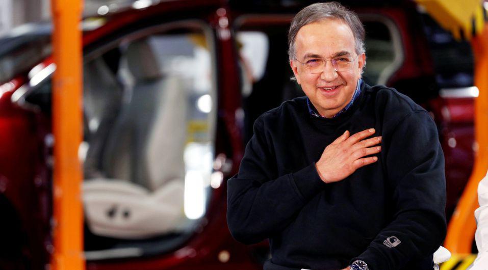 Sergio Marchionne durante el inicio de la producción de un nuevo modelo de vehículos de la marca Chrysler. (Reuters)