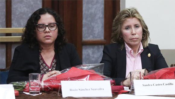 Fiscales Rocío Sánchez y Sandra Castro, anterior y nueva coordinadora de la investigación de Los Cuellos Blancos del Puerto.