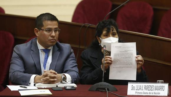 Lilia Paredes se negó a responder las preguntas de la Comisión de Fiscalización. (Foto: GEC)