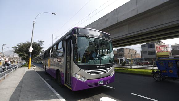 Flota de buses del corredor Morado dejará de operar el próximo mes de marzo debido a millonaria deuda. (Foto: GEC)