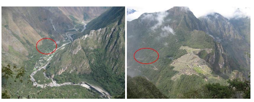 Acceso del lado amazónico y Salida al Santuario Nacional