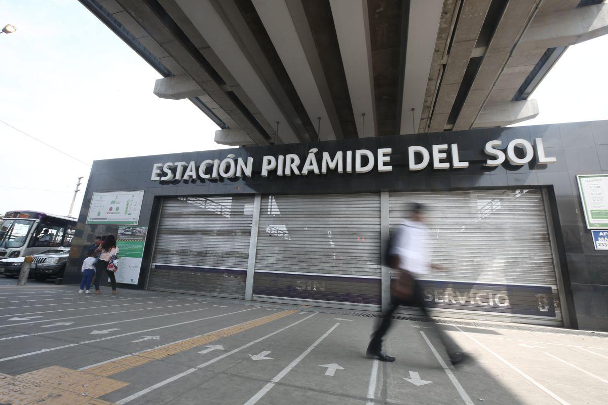 La estación Pirámide del Sol permanece cerrada desde enero pasado. (GEC)