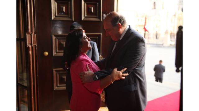 Raúl Castro, dirigente del PPC, es recibido en Palacio de Gobierno por presidenta del Consejo de Ministros, Ana Jara,