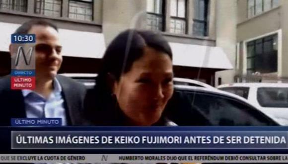 Keiko Fujimori es arrestada por una orden de detención preliminar de 10 días. (Foto: Canal N)