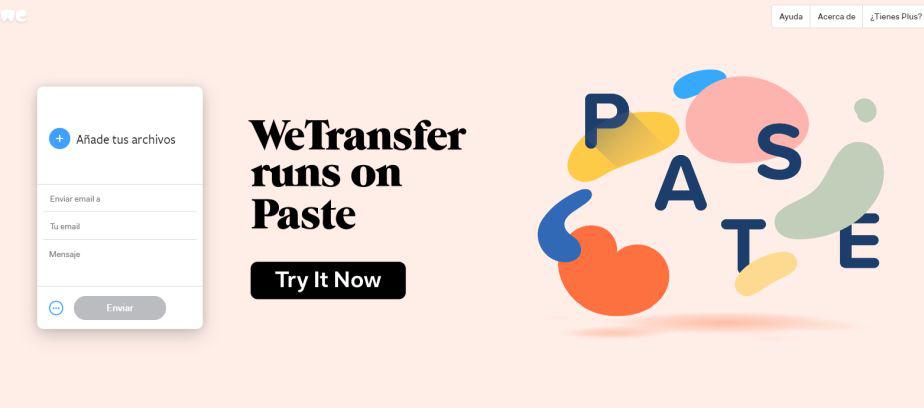 Con WeTransfer podrás enviar archivos por correo electrónico. (Foto: WeTransfer)