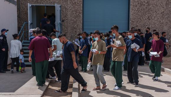 Migrantes de Venezuela llegan a un Centro de Bienvenida en El Paso, Texas, EE. UU., el jueves 22 de septiembre de 2022. (Foto: Bloomberg)