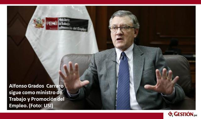 Foto 11 | Alfonso Grados Carraro sigue como ministro de Trabajo y Promoción del Empleo. (Foto: USI)