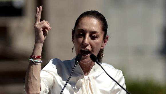 La candidata presidencial de izquierda mexicana Claudia Sheinbaum. (Foto de Ulises Ruiz / AFP)