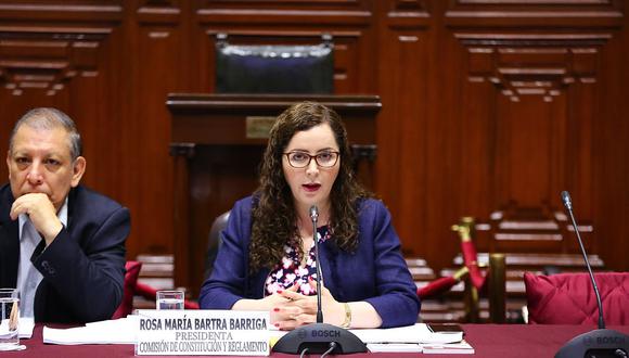 La congresista Rosa Bartra descartó cualquier tipo de blindaje al ex fiscal de la Nación, Pedro Chávarry. (Foto: Congreso)