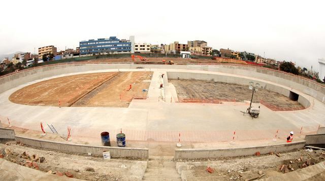 El velódromo es una instalación que se encuentra al 95% de terminado en su etapa de obra civil. Se espera que llegue la madera especial afzelia para las pistas. (Wilfredo Huanachin)