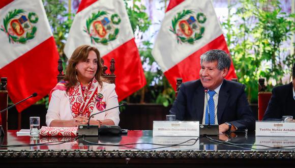 Dina Boluarte y Wilfredo Oscorima son investigados en el marco del caso Rolex. Foto: Presidencia
