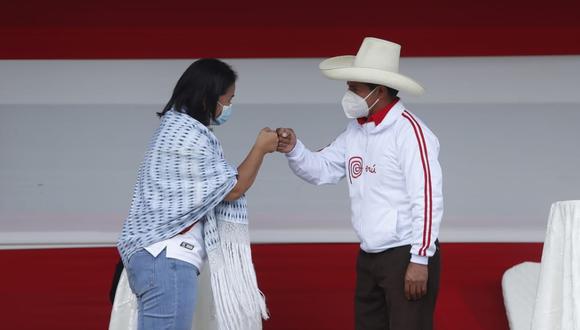 Keiko Fujimori y Pedro Castillo suscribieron la Proclama Ciudadana. (Foto: GEC)