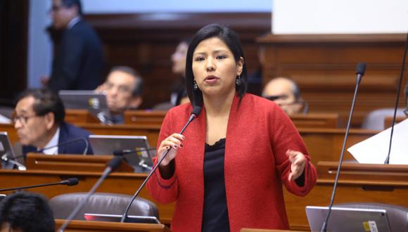 Indira Huilca es parte de la Comisión Permanente del Congreso de la República. (Foto: Congreso)