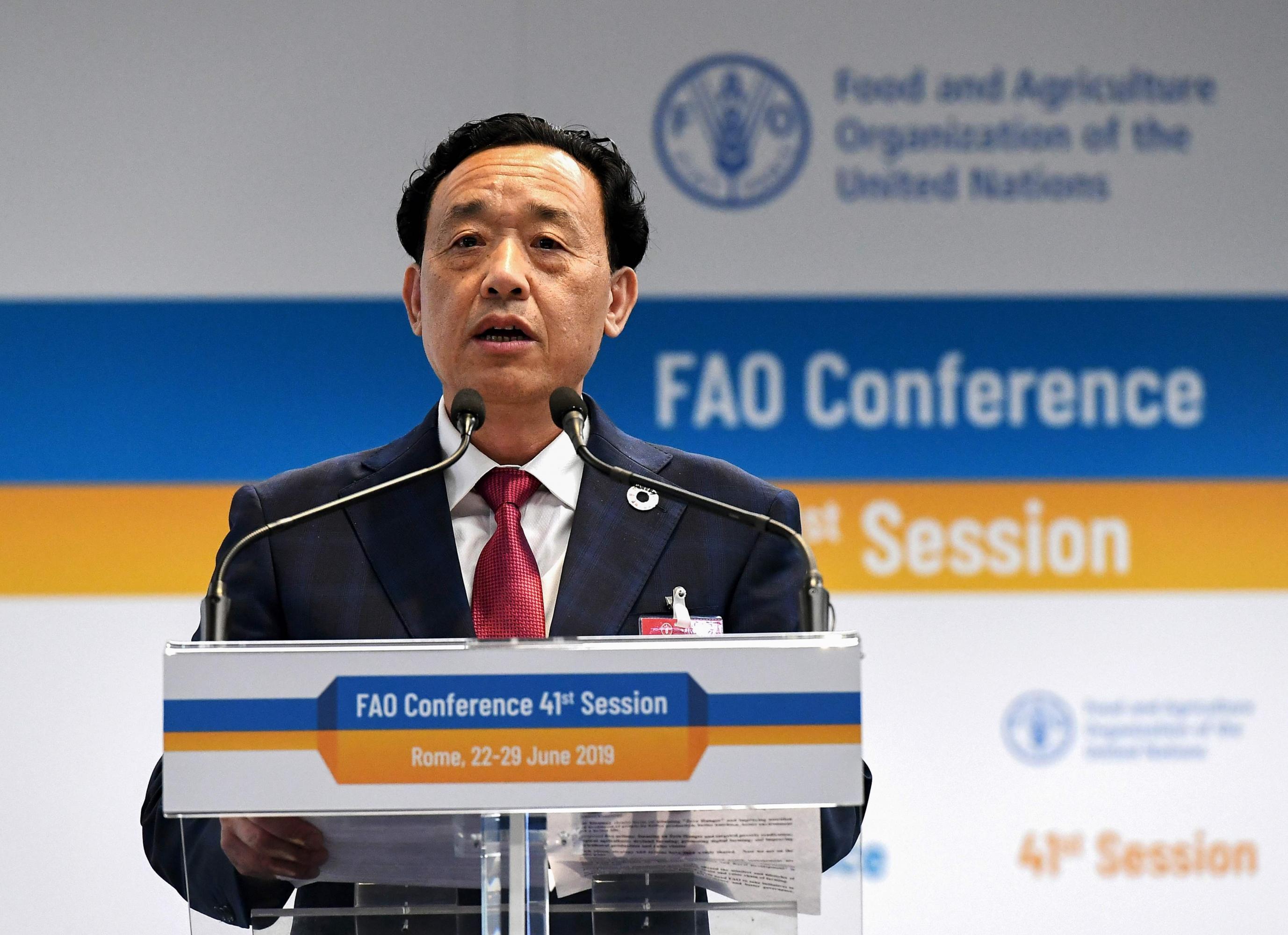 El candidato chino y viceministro de Agricultura, Qu Dongyu. (Foto: AFP)