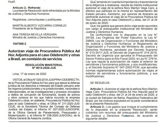 La resolución indica que el interrogatorio se realizará en las instalaciones de la Procuraduría de Salvador de Bahía. 