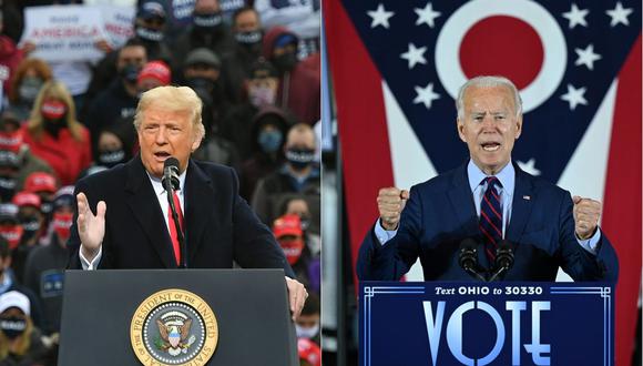 Donald Trump y Joe Biden se disputarán la Presidencia de Estados Unidos en las elecciones del martes 3 de noviembre. (Fotos: MANDEL NGAN y JIM WATSON / AFP).