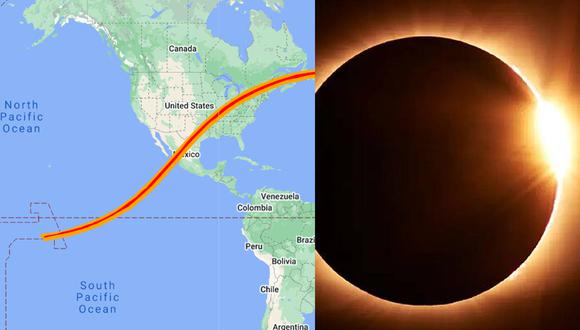 GOOGLE | Este es el mapa donde podrás ver el trayecto del eclipse solar en Google Maps. (Foto: Gestión)