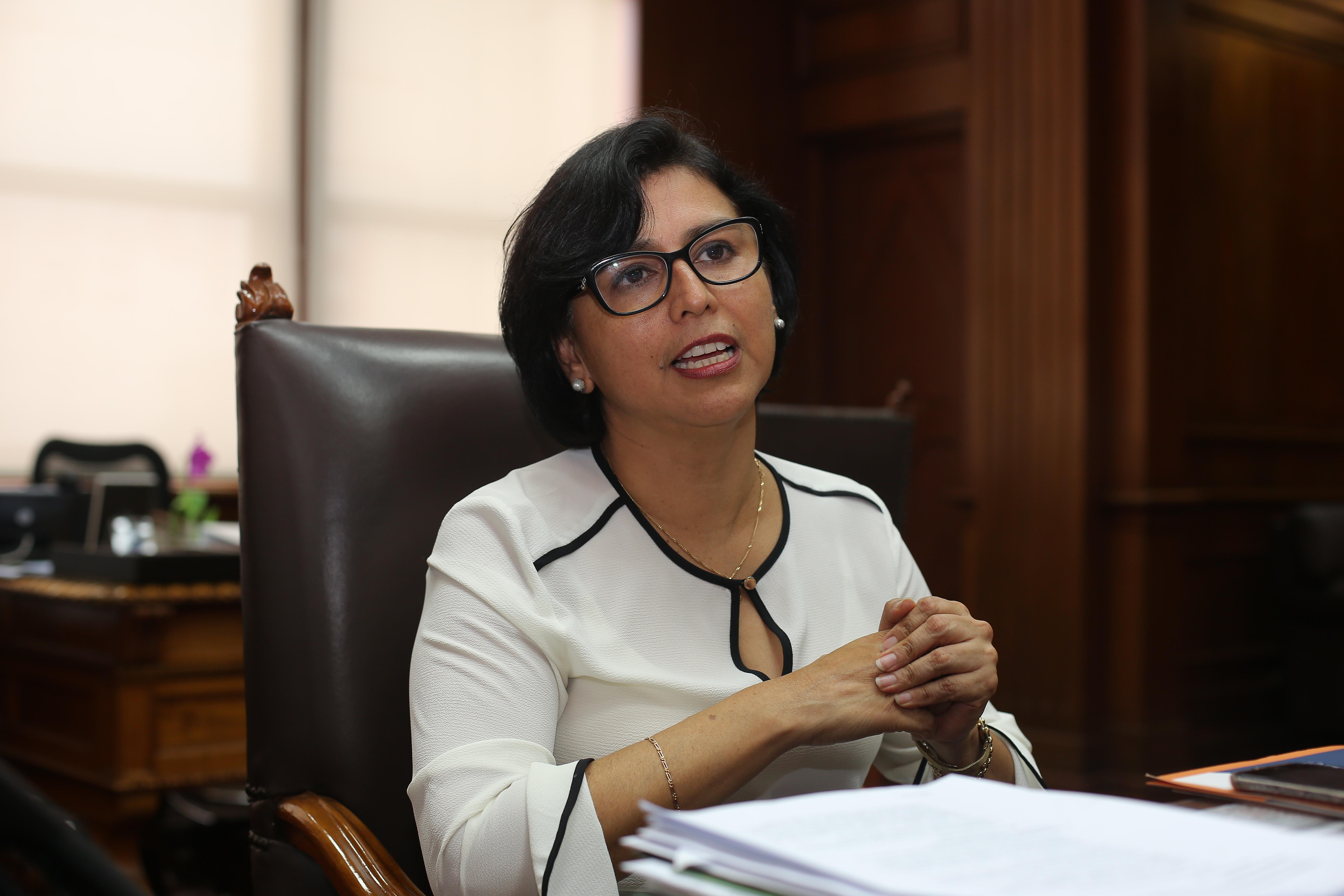 Sylvia Cáceres, ministra de Trabajo y Promoción del Empleo. (Foto: GEC)