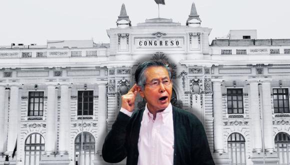 Alberto Fujimori  solicitó pensión vitalicia al Congreso. Foto composición Gestión.