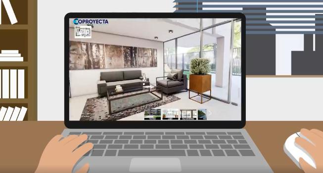 Recorrido virtual de los inmuebles en venta.