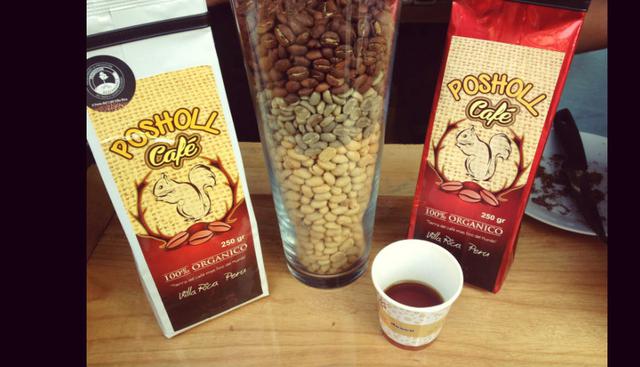 Posholl |Las presentaciones de Posholl van desde tostado, expreso y granos enteros. Además, esta marca tiene como visión cultivar los granos pensando siempre en el cuidado del medio ambiente. El ¼ de kilo está en 15 nuevos soles. (Carlos Marroquín)