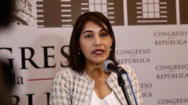 Milagros Salazar, miembro de la Comisión Permanente por Fuerza Popular. (Foto: GEC)