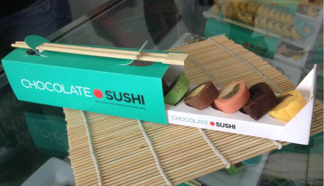 6. Chocolate Sushi: Presenta chocolates en forma de makis, en una amplia variedad de sabores peruanos, como maracuyá, coca-camu, crema de pisco con cacao y mango-limón. (Foto: Stephanie Stanbury)