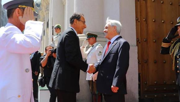 El presidente Martín Vizcarra y varios ministros del Perú se reunieron con Sebastián Piñera y el gabinete de Chile en el Palacio de La Moneda. (Foto: Presidencia Perú)