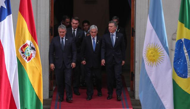 Presidentes de Sudamérica firman declaración de Santiago para crear el Prosur. (Foto: EFE)