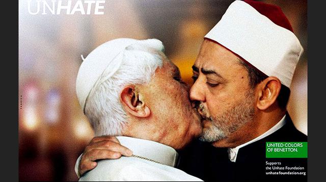 Benetton siempre ha sacado más de una roncha con sus campañas publicitarias. Sin embargo, lo que provocó con el lanzamiento de su fundación Unhate (iniciativa que busca superar las barreras del odio y la discriminación en todas sus formas) no tuvo precede