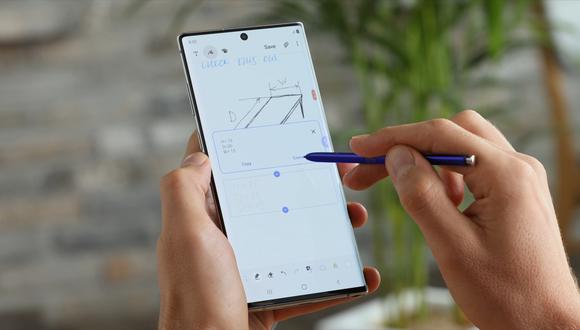 El diseño de los Samsung Galaxy Note 10 y Note 10+ permiten mejorar la experiencia de trabajo. Su batería, además, facilita que el rendimiento del dispositivo sea mayor.  (Foto: difusión).